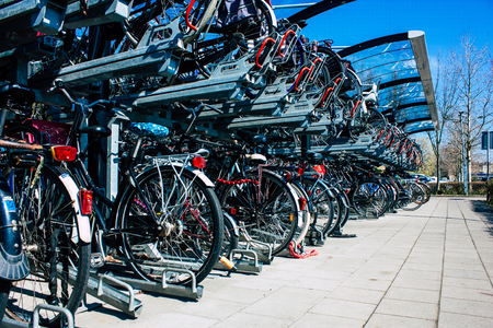 Voorburg Netherlands April 5, 2019 Voorburg train station in the afternoonのeditorial素材