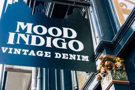Amsterdam Netherlands April 10, 2019 View of a store located in Nieuwe Hoogstraat street in...