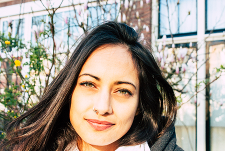 Voorburg Netherlands March 19, 2019 Portrait of Reachel Singh, Dutch professional singer and...