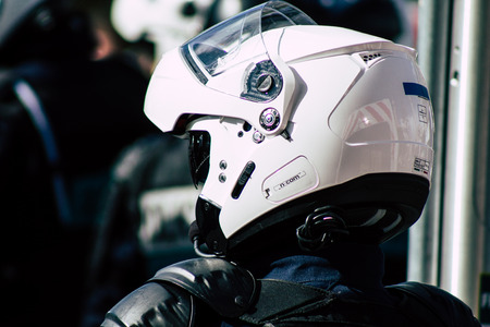 Paris France May 04, 2019 View of a riot squad of the French National Police in intervention during...