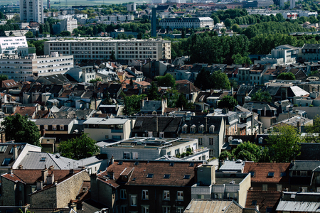 Reims France May 15, 2019 View of the city of Reims from the top of the Notre Dame de Reims...