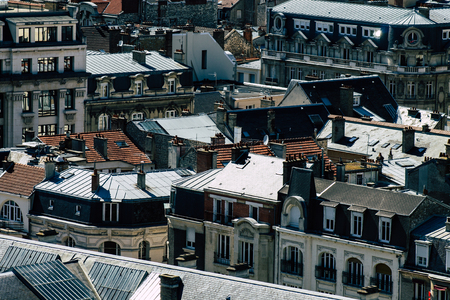 Reims France May 15, 2019 View of the city of Reims from the top of the Notre Dame de Reims...