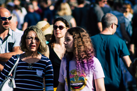 Reims France Saturday June 1, 2019 Portrait of unknown French people taking part in the Johanniques festival, annual French celebration in Reims to commemorate the coronation of Charles VII in Reims Cathedralのeditorial素材