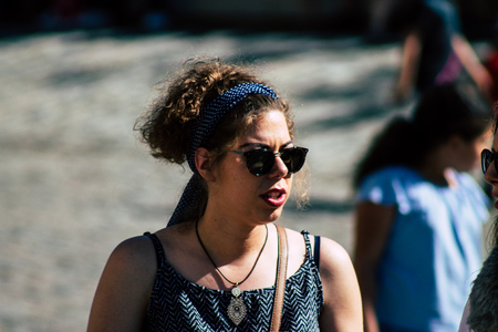 Reims France Saturday June 1, 2019 Portrait of unknown French people taking part in the Johanniques festival, annual French celebration in Reims to commemorate the coronation of Charles VII in Reims Cathedralのeditorial素材