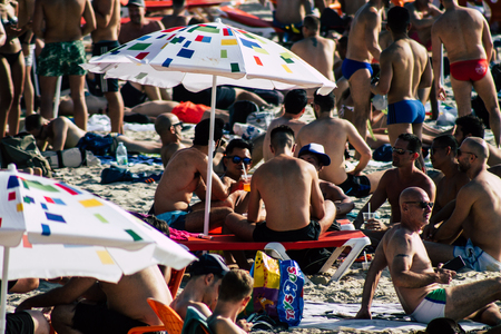 Tel Aviv Yafo Israel June 10, 2019 View of LGBT beach at Tel Aviv in the afternoonのeditorial素材