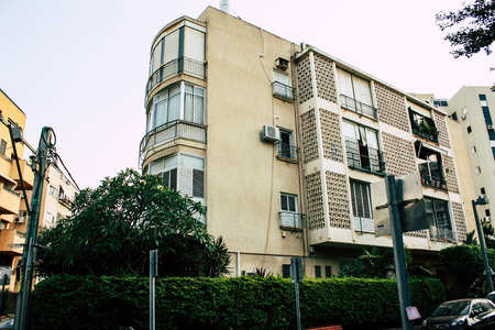 Tel Aviv Israel June 10, 2019 View of building located front the beach at Tel Aviv in the afternoonのeditorial素材