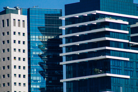 Tel Aviv Israel June 15, 2019 View of traditional building in the streets of Tel Aviv in the afternoonのeditorial素材