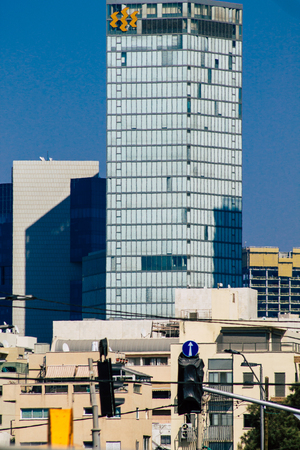 Tel Aviv Israel June 15, 2019 View of traditional building in the streets of Tel Aviv in the afternoonのeditorial素材