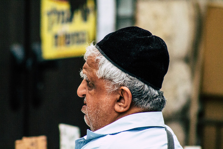 Jerusalem Israel July 3, 2019 View of unknowns Israeli people walking and shopping at the Mahane Yehuda Market in Jerusalem in the morningのeditorial素材