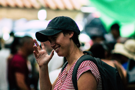 Jerusalem Israel July 3, 2019 View of unknowns Israeli people walking and shopping at the Mahane Yehuda Market in Jerusalem in the morningのeditorial素材