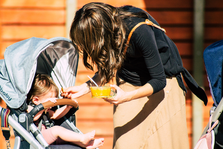 Jerusalem Israel July 4, 2019 View of unknown Israeli people walking front the Western wall in the Old city of Jerusalem in the afternoonのeditorial素材