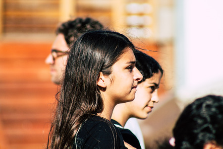 Jerusalem Israel July 4, 2019 View of unknown Israeli teen walking front the Western wall in the Old city of Jerusalem in the afternoonのeditorial素材