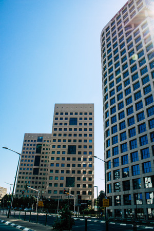 Tel Aviv Israel August 17, 2019 View of building in the streets of Tel Aviv center in the afternoonのeditorial素材