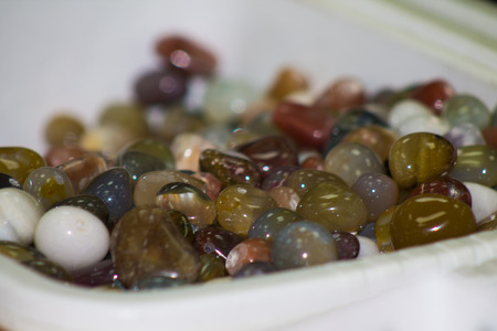 Tel Aviv Israel August 15, 2019 View of semiprecious stones sold in a gemstone shop in Tel Aviv in the afternoonのeditorial素材