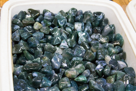 Tel Aviv Israel August 15, 2019 View of semiprecious stones sold in a gemstone shop in Tel Aviv in the afternoonのeditorial素材
