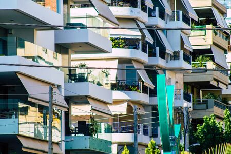 Athens Greece September 7, 2019 View of modern buildings located at the beach front of the city of Athens in the afternoonの写真素材