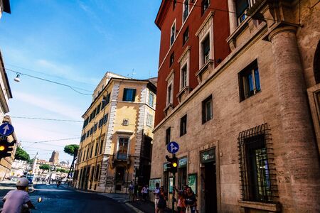 Rome Italy September 18, 2019 View of the buildings in the streets of Rome in the afternoonの写真素材