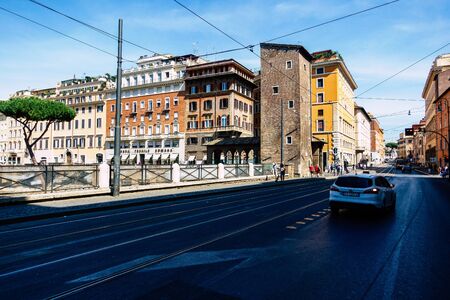 Rome Italy September 18, 2019 View of the buildings in the streets of Rome in the afternoonの写真素材