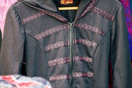 Rome Italy September 23, 2019 Closeup of fashion Italian clothes sold in a shop in the streets of...
