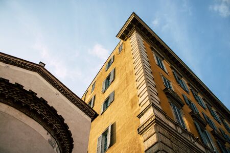 Rome Italy October 18, 2019 View of historical building in the streets of Rome in the afternoonの写真素材