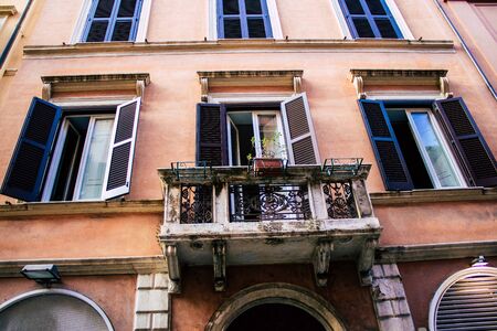 Rome Italy October 18, 2019 View of historical building in the streets of Rome in the afternoonの写真素材