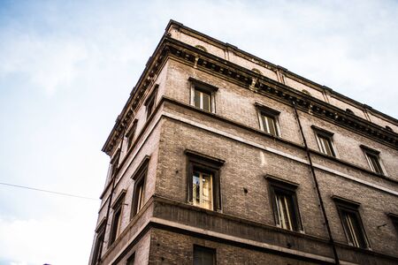 Rome Italy October 18, 2019 View of historical building in the streets of Rome in the afternoonの写真素材
