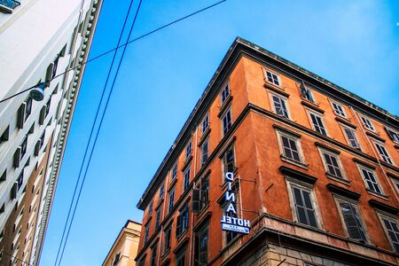 Rome Italy October 18, 2019 View of historical building in the streets of Rome in the afternoonの写真素材
