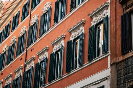 Rome Italy October 18, 2019 View of historical building in the streets of Rome in the afternoonの写真素材