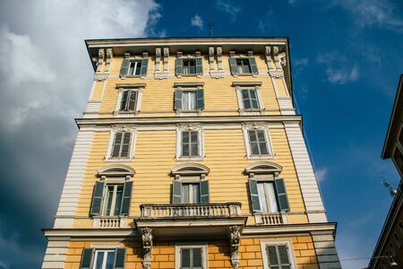 Rome Italy October 18, 2019 View of historical building in the streets of Rome in the afternoonの写真素材