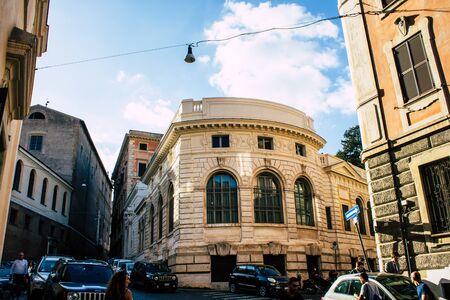 Rome Italy October 18, 2019 View of historical building in the streets of Rome in the afternoonの写真素材