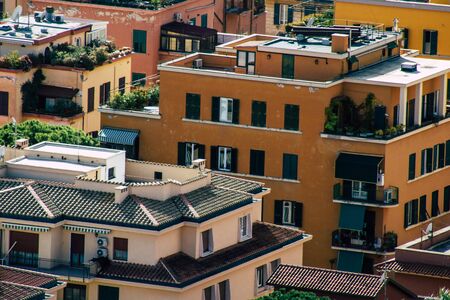 Vatican City Italy October 18, 2019 Cityscape of Rome from the St Peterâs Basilica, located in the Vatican City in the afternoonの写真素材