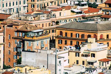 Vatican City Italy October 18, 2019 Cityscape of Rome from the St Peterâs Basilica, located in the Vatican City in the afternoonの写真素材