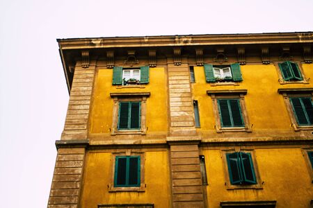 Rome Italy October 20, 2019 View of historical building in the streets of Rome in the afternoonの写真素材