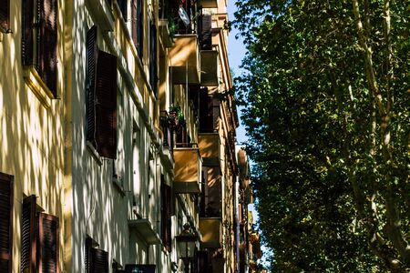 Rome Italy October 20, 2019 View of historical building in the streets of Rome in the afternoon