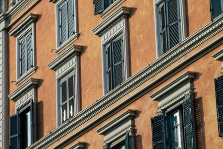 Rome Italy October 20, 2019 View of historical building in the streets of Rome in the afternoonの写真素材