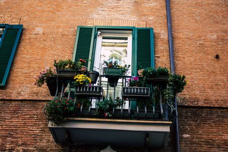 Rome Italy October 20, 2019 View of historical building in the streets of Rome in the afternoonの写真素材