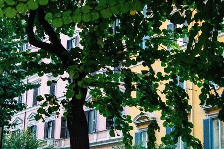 Rome Italy October 20, 2019 View of historical building in the streets of Rome in the afternoonの写真素材
