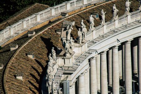 Vatican City Italy October 18, 2019 Cityscape of Rome from the St Peterâs Basilica, located in the Vatican City in the afternoonの写真素材