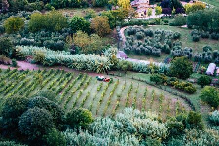 Rome Italy October 20, 2019 View of the Roman countryside in the region of Lazio in the afternoon