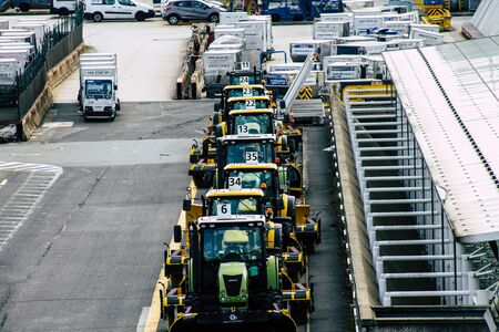 Paris France October 20, 2019 View of the international airport of Charles de Gaulle near Paris in the afternoonのeditorial素材