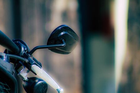 Closeup of a parked in the streets of Reims in the afternoonの写真素材
