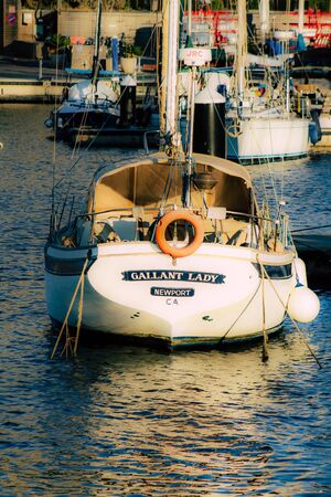 Tel Aviv Israel October 03, 2019 View of boats in the marina of Tel Aviv in the afternoon