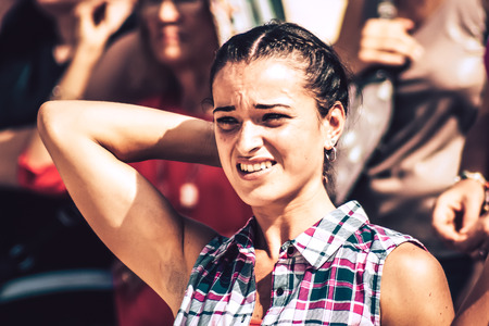 Rome Italy September 29, 2019 Celebrations of the 150th anniversary of the Italian gymnastics federation, public demonstration of young gymnasts in the streets of Rome near the Coliseumのeditorial素材
