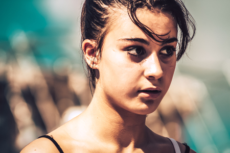 Rome Italy September 29, 2019 Celebrations of the 150th anniversary of the Italian gymnastics federation, public demonstration of young gymnasts in the streets of Rome near the Coliseumのeditorial素材