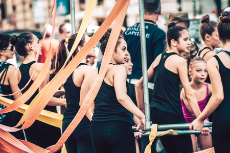 Rome Italy September 29, 2019 Celebrations of the 150th anniversary of the Italian gymnastics...