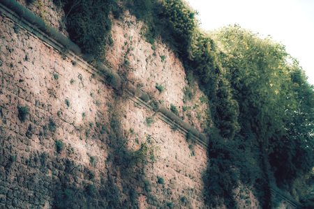 Nepi Italy September 25, 2019 View of the old fortification of the medieval city of Nepi near Rome in the afternoonのeditorial素材