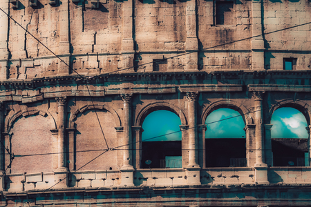 Rome Italy September 29, 2019 View of the Coliseum also known as the Flavian Amphitheatre, is an oval amphitheatre in the centre of the city of Romeのeditorial素材