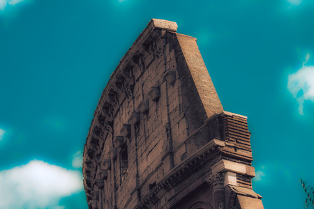 Rome Italy September 29, 2019 View of the Coliseum also known as the Flavian Amphitheatre, is an oval amphitheatre in the centre of the city of Romeのeditorial素材