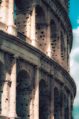 Rome Italy September 29, 2019 View of the Coliseum also known as the Flavian Amphitheatre, is an oval amphitheatre in the centre of the city of Romeのeditorial素材