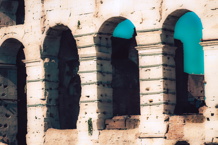 Rome Italy September 29, 2019 View of the Coliseum also known as the Flavian Amphitheatre, is an oval amphitheatre in the centre of the city of Romeのeditorial素材